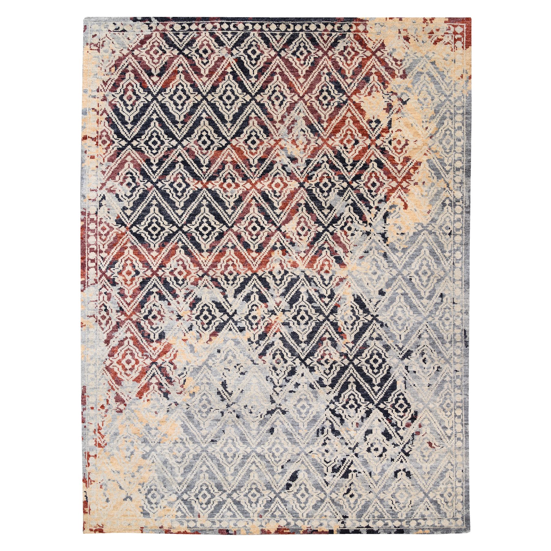 Traditional Wool Hand-Knotted Area Rug 9'0